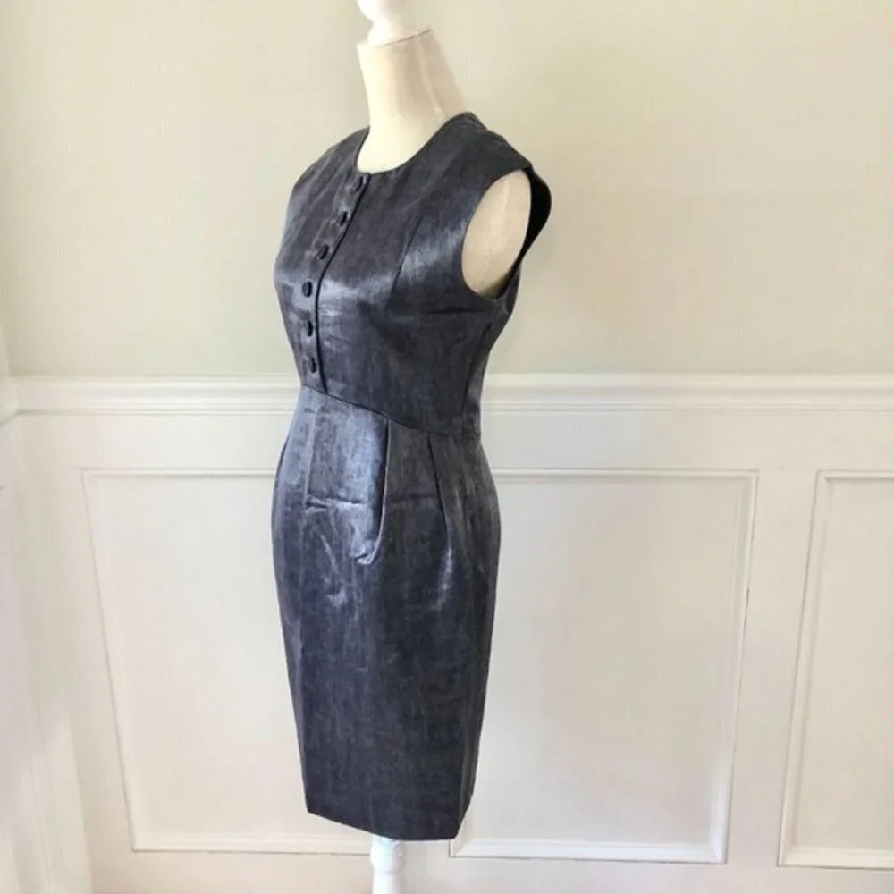 Theyskens' Theory Navy Drace Sheath Dress 6 - Picture 4 of 7